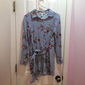 Forever 21 Button Up Dress with Tie Front